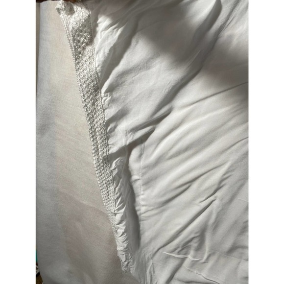 Boho Peasant Pom-Pom White Long Sleeve V-Neck Blouse One Size - Picture 2 of 7